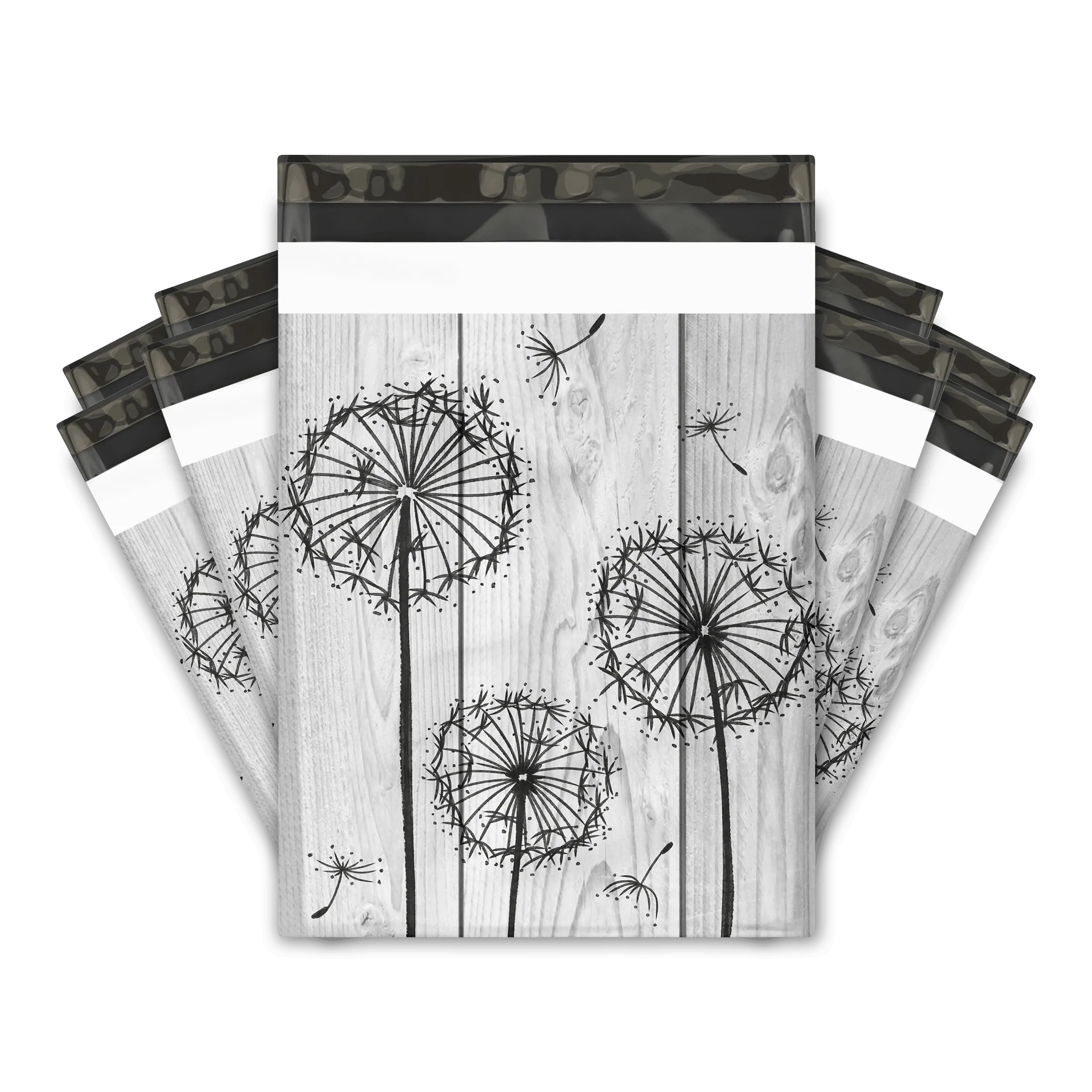 10x13 Dandelion Designer Poly Mailers Shipping Envelopes Premium Printed Bags