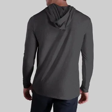 2UNDR Luxury LS Hooded Tee - CHARCOAL