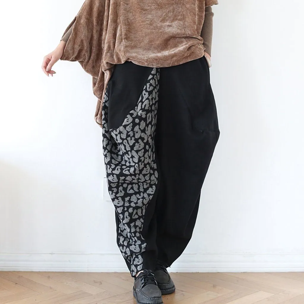 Babakud Women Winter Woolen Retro Harem Pants