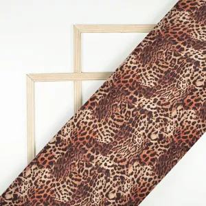 Bestselling Leopard Digital Print Imported Satin Fabric