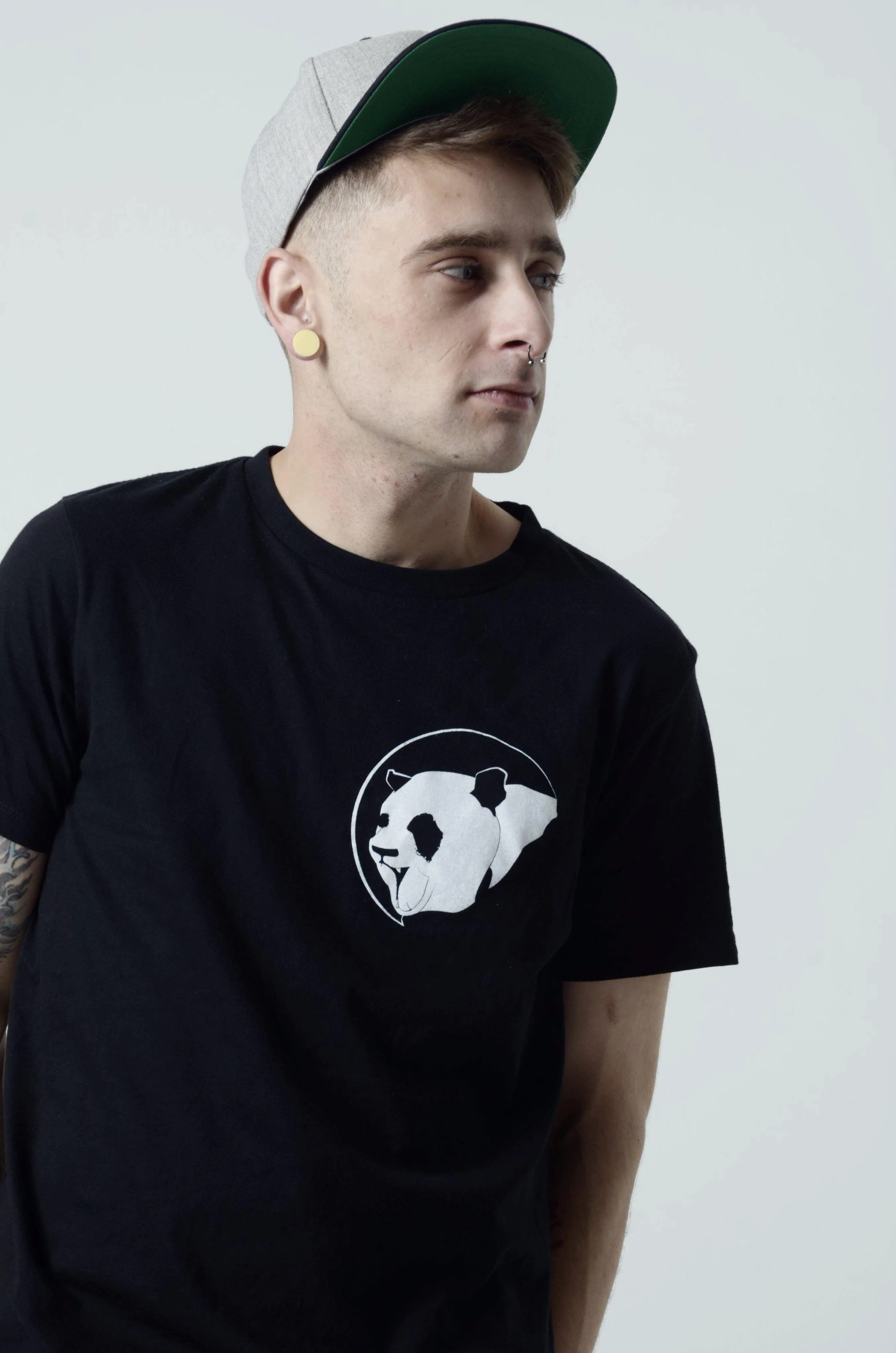 Black Classic Panda Long Tee