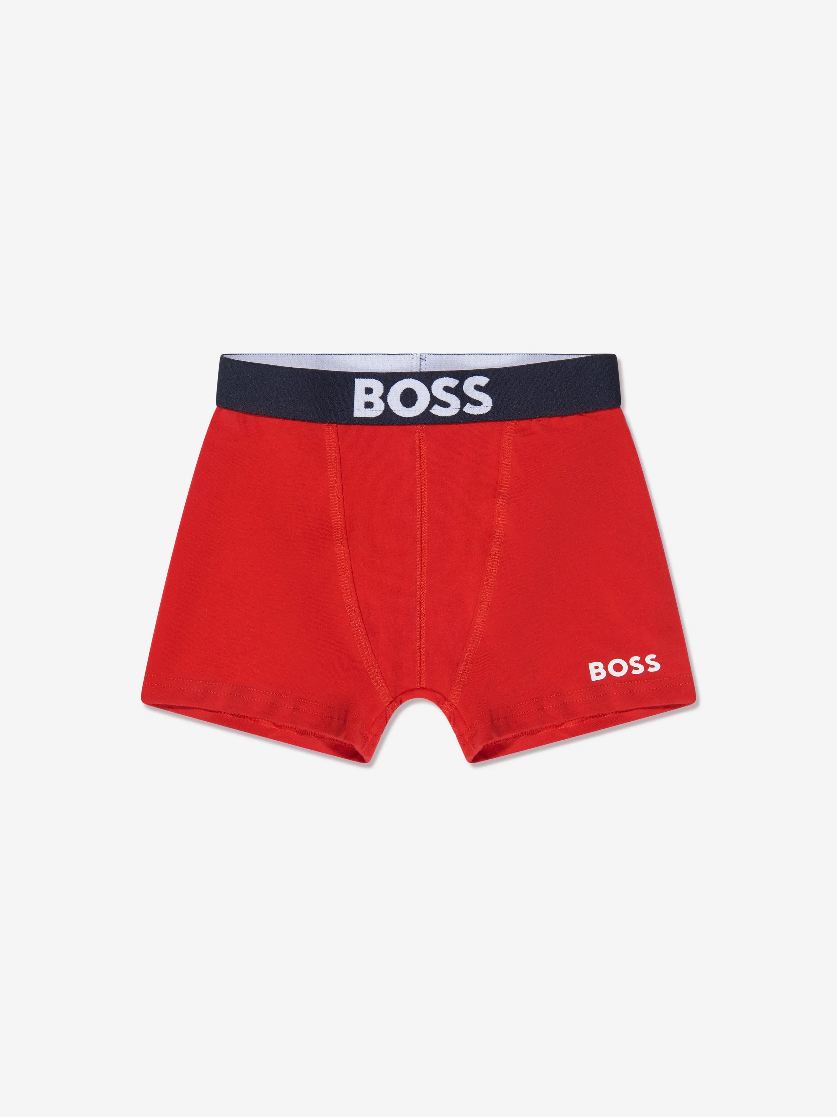 BOSS Boys Boxer Shorts Set (2 Pack) In Red