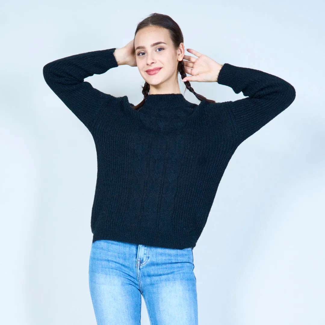 Classic cable knit sweater wholesale