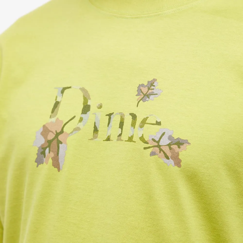 Classic T-shirt Dime with leaves, olive