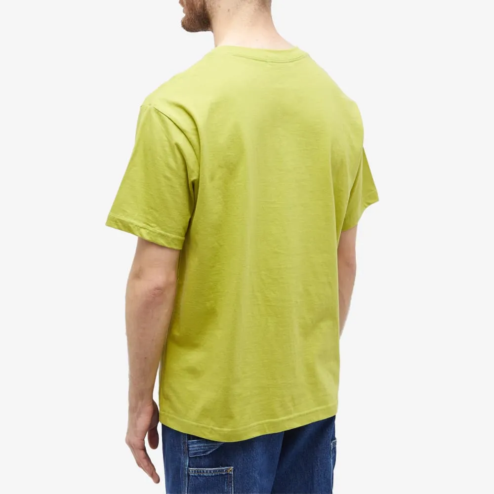 Classic T-shirt Dime with leaves, olive