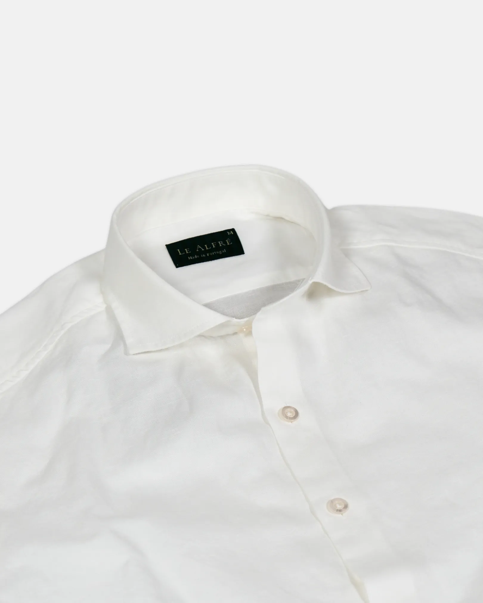 Classic White Linen-Blend Shirt