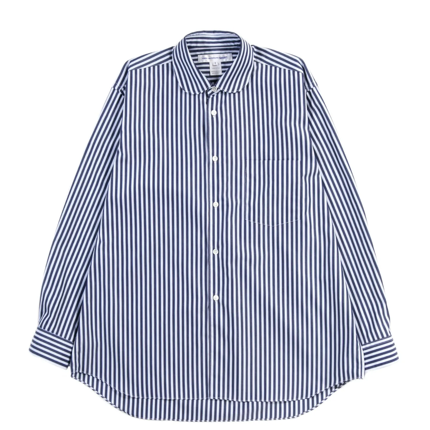 COMME DES GARCONS SHIRT FOREVER B219 WIDE CLASSIC ROUNDED COLLAR STRIPE 3