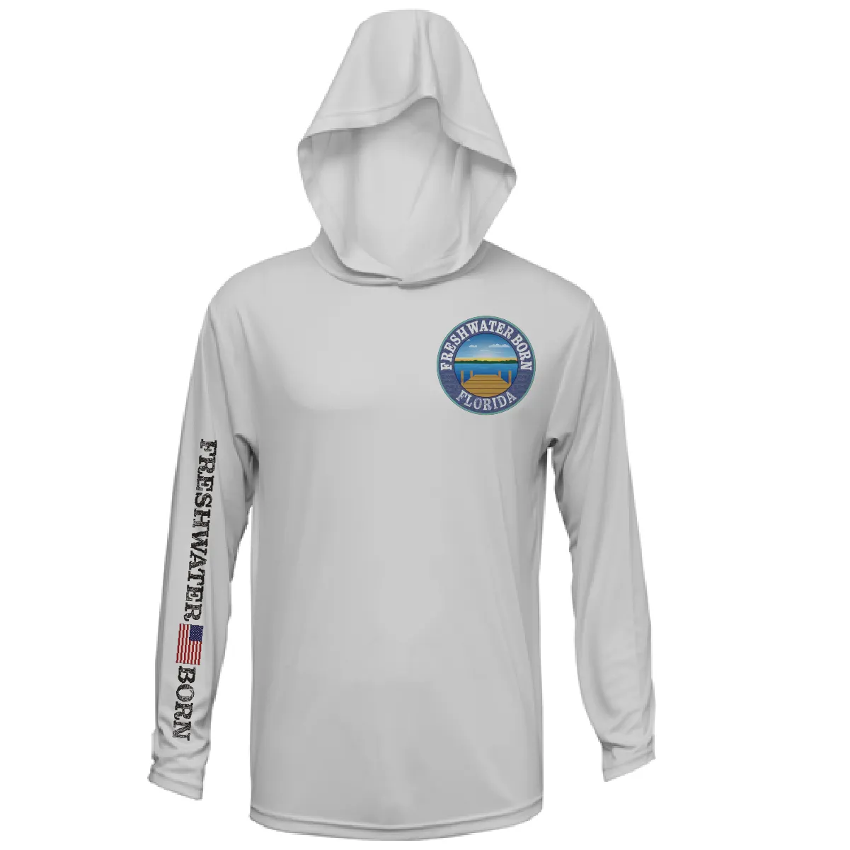 Florida Freshwater Born "Surrender The Booty" Men's Long Sleeve UPF 50  Dry-Fit Hoodie