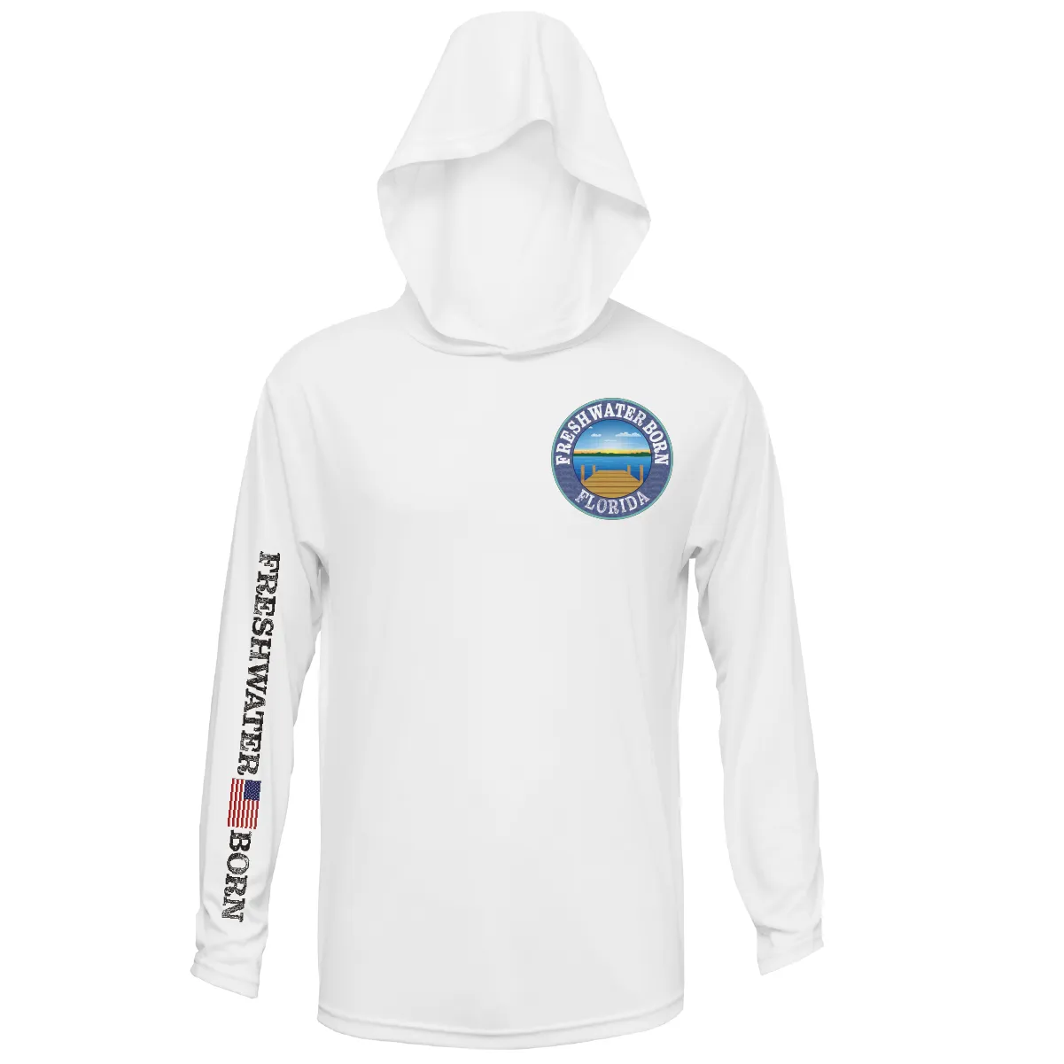 Florida Freshwater Born "Surrender The Booty" Men's Long Sleeve UPF 50  Dry-Fit Hoodie