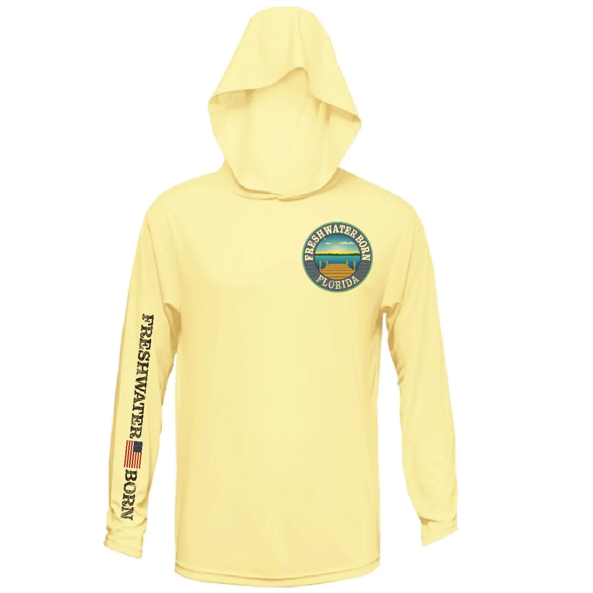 Florida Freshwater Born "Surrender The Booty" Men's Long Sleeve UPF 50  Dry-Fit Hoodie