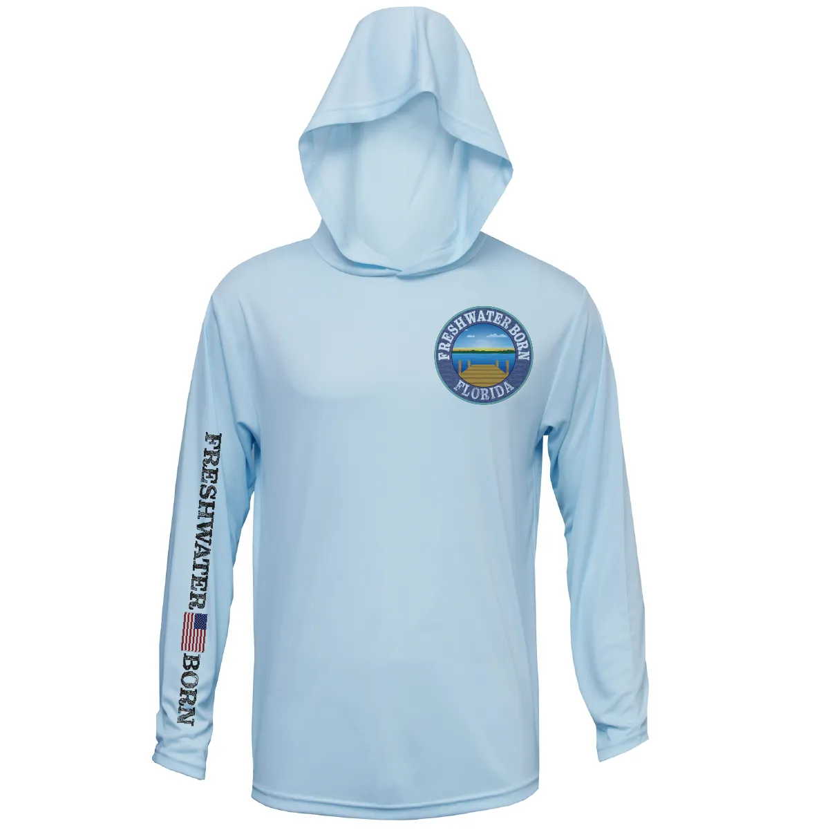 Florida Freshwater Born "Surrender The Booty" Men's Long Sleeve UPF 50  Dry-Fit Hoodie