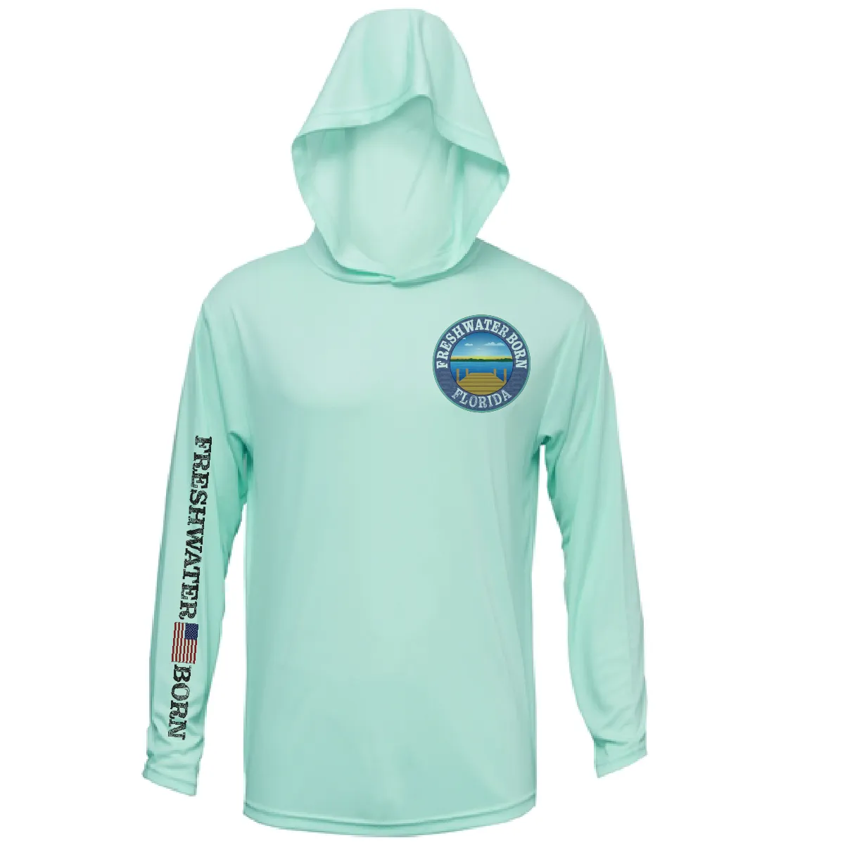 Florida Freshwater Born "Surrender The Booty" Men's Long Sleeve UPF 50  Dry-Fit Hoodie