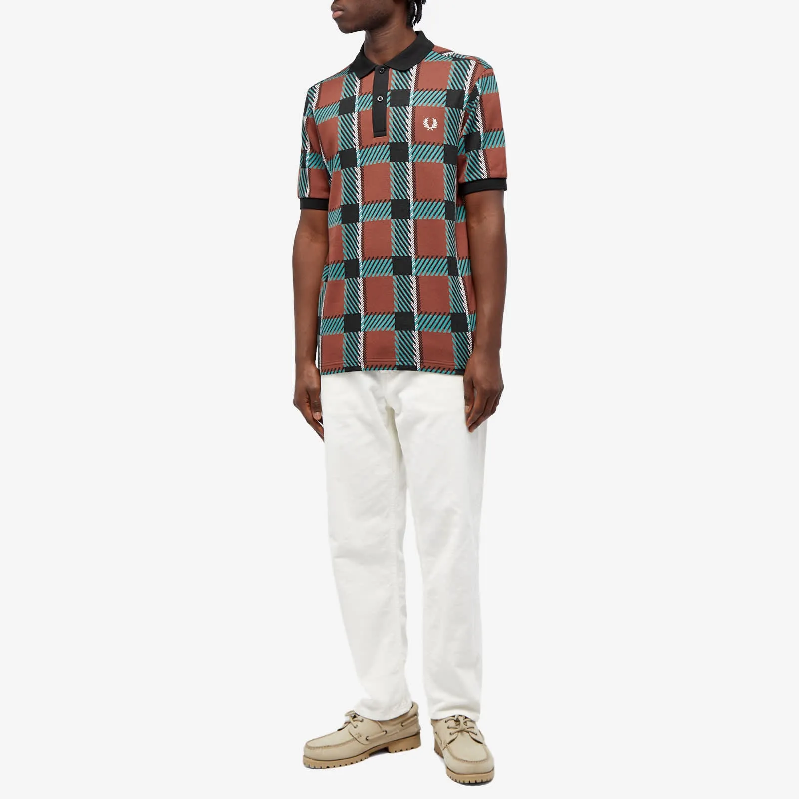 Fred Perry Llitch Tartan Polo, Brown