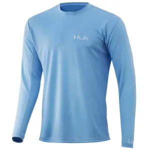 HUK Icon X Solid Long Sleeve Jersey Baltic Sea Light Blue