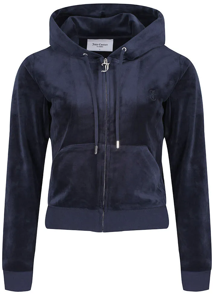 Juicy Couture Robertson Classic Velour Hoodie - night sky