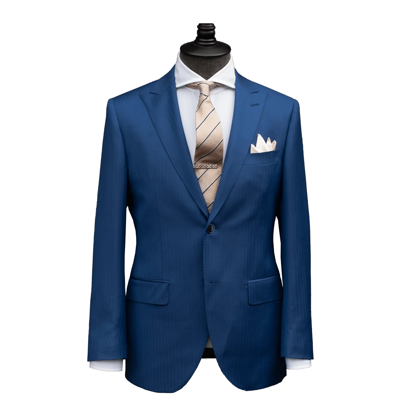 KELMAR HERRINGBONE SUIT IN PURE WOOL