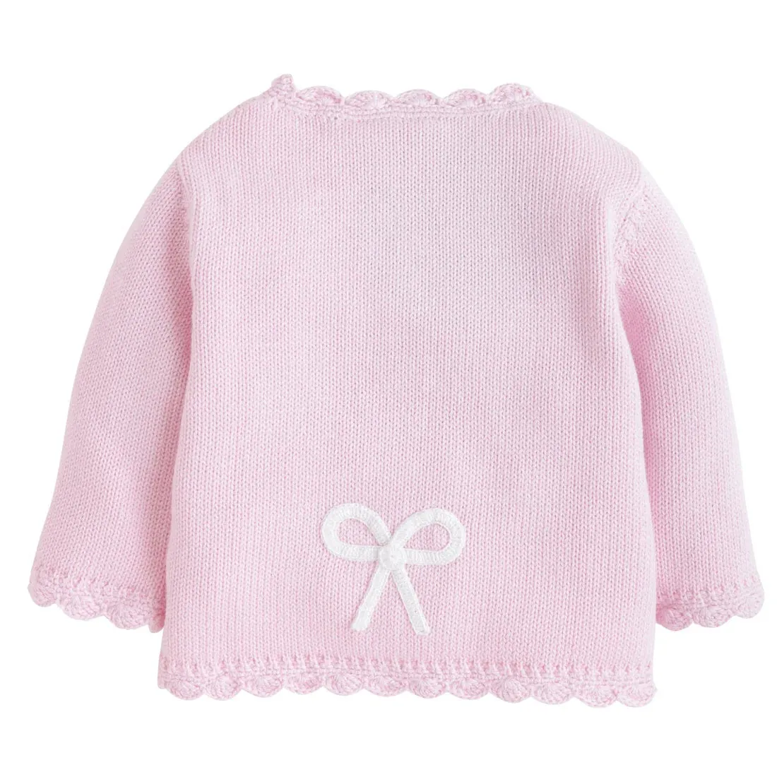 Little English - Pink Bow Crochet Sweater