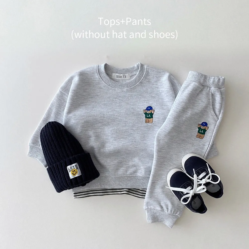 Little LA Bear Sweatshirt Jogger Pants Set