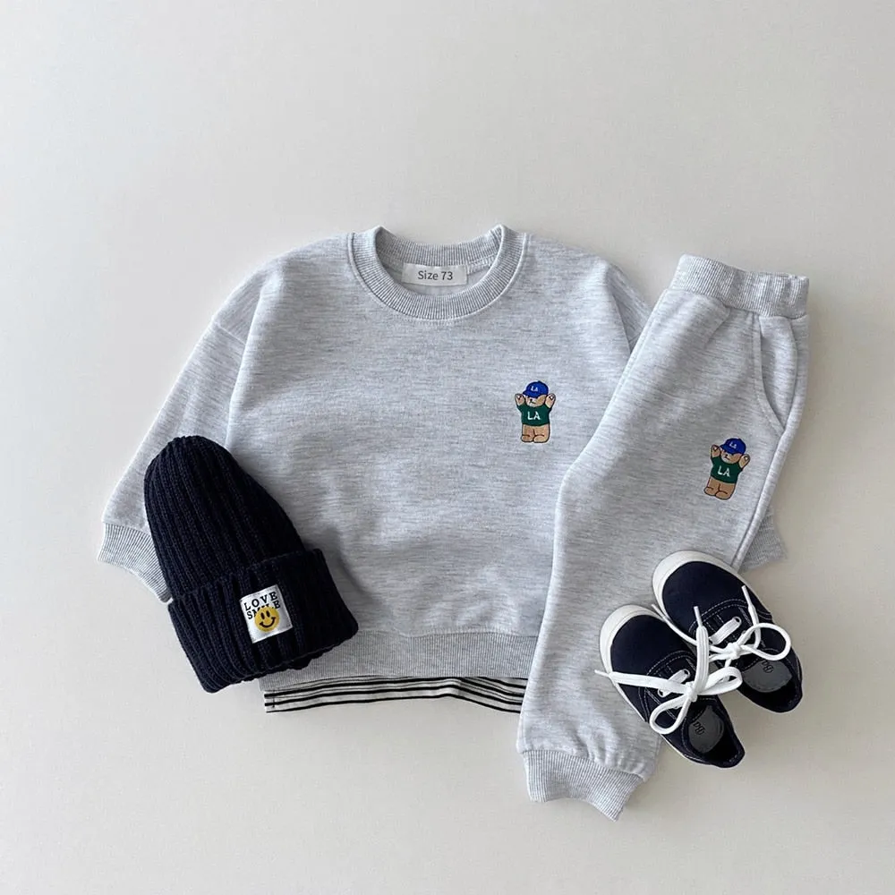 Little LA Bear Sweatshirt Jogger Pants Set