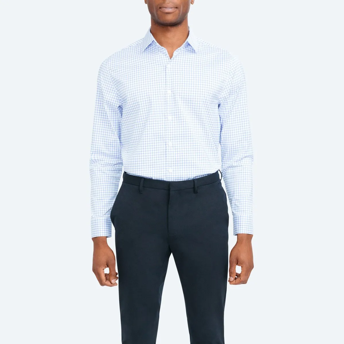 Men's Aero Dress Shirt - Blue Grid