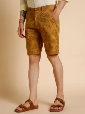 Men's Khaki Cotton Shorts