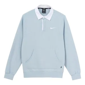 Men's Nike SB Fleece Skateboard Knit Breathable Embroidered Autumn Blue Sweatshirt