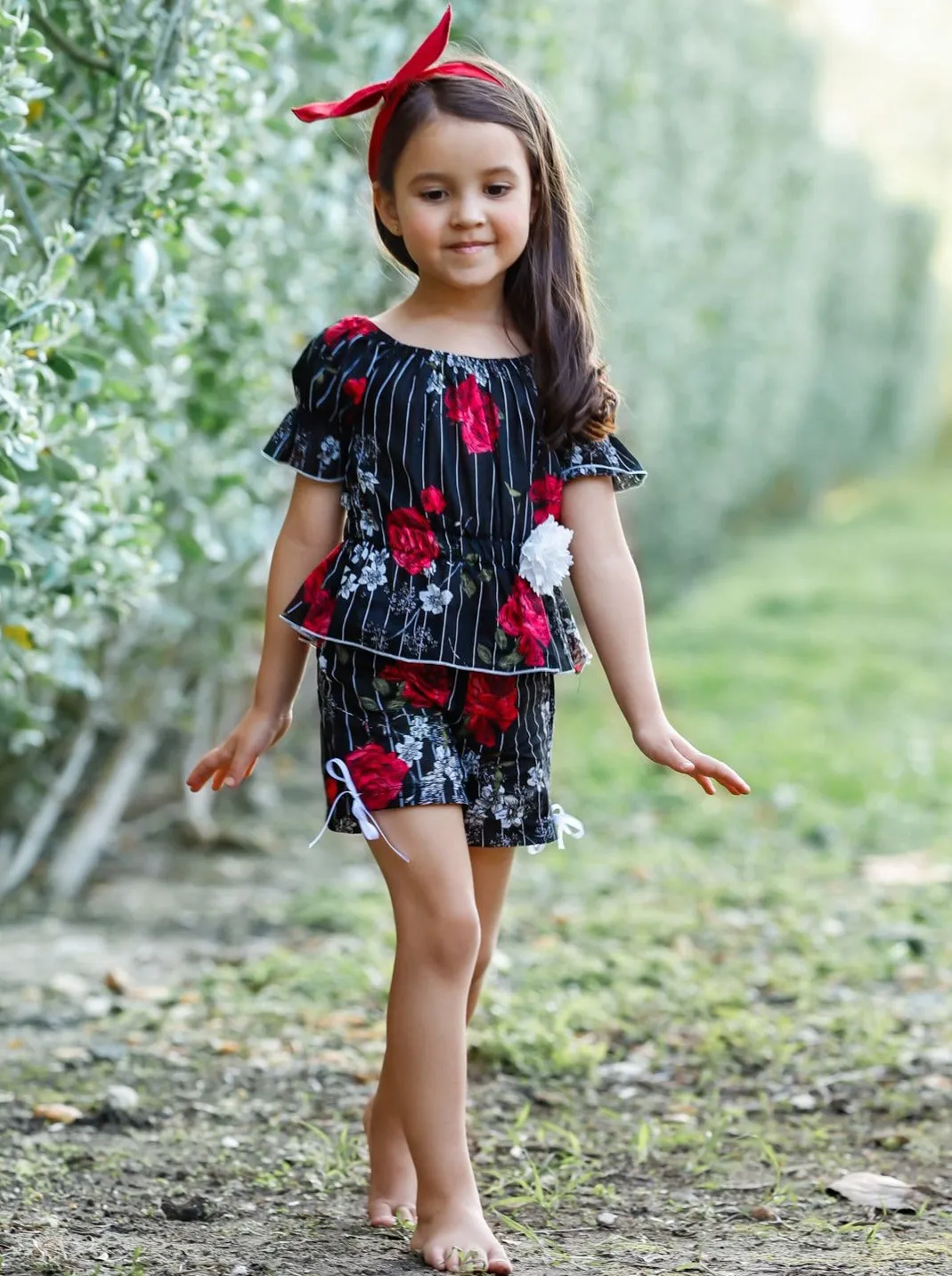 Pinstripe Princess Shorts Set