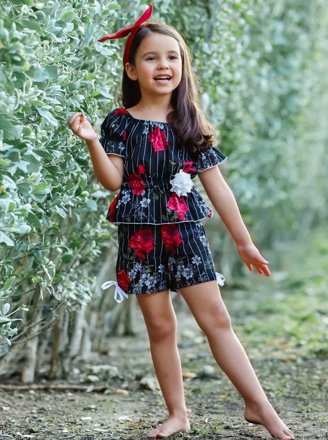 Pinstripe Princess Shorts Set