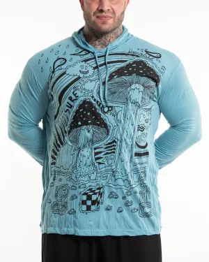 Plus Size Unisex Magic Mushroom Hoodie in Turquoise