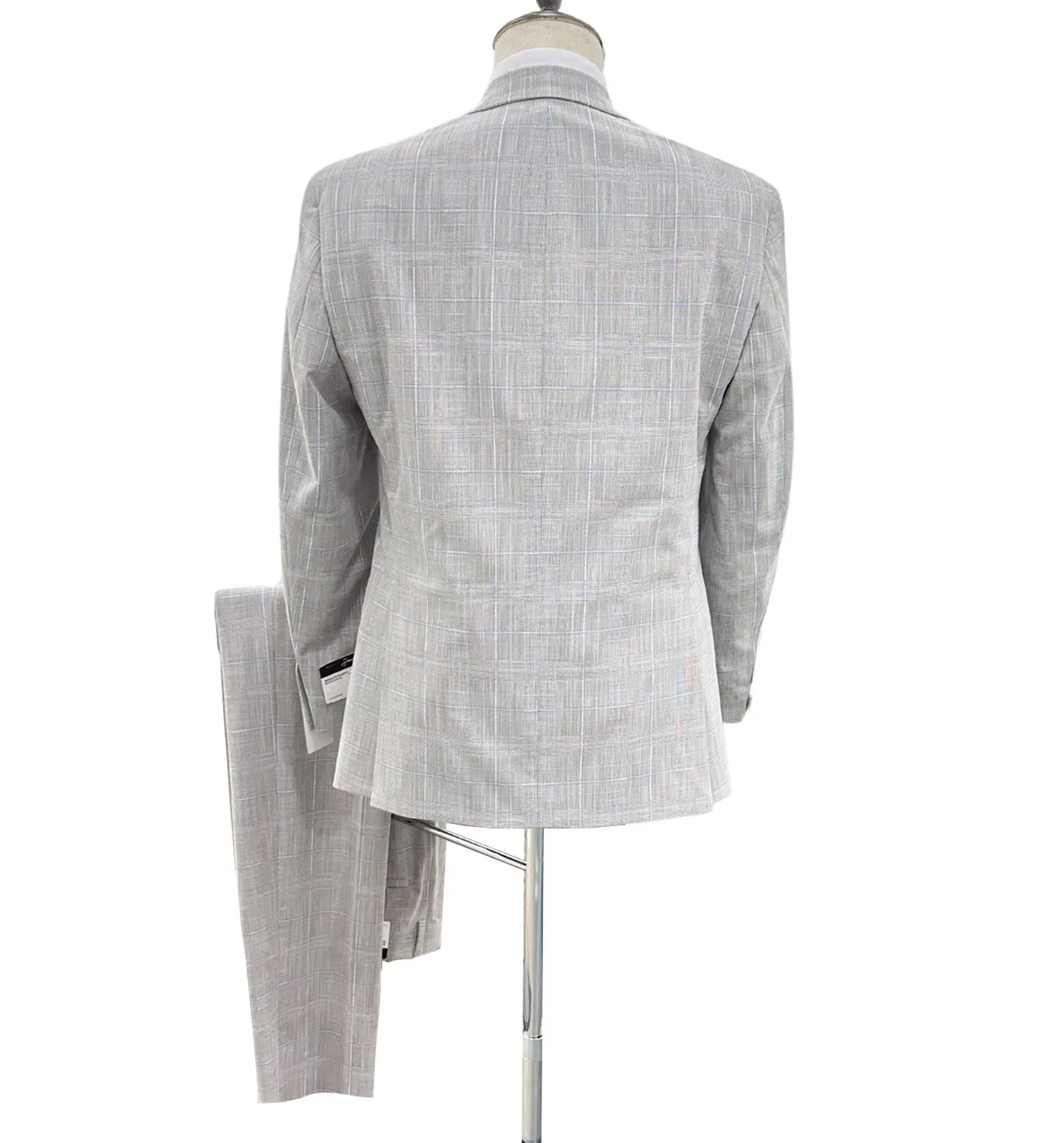 Sean John Glen Check Modern Fit Suit - Gray