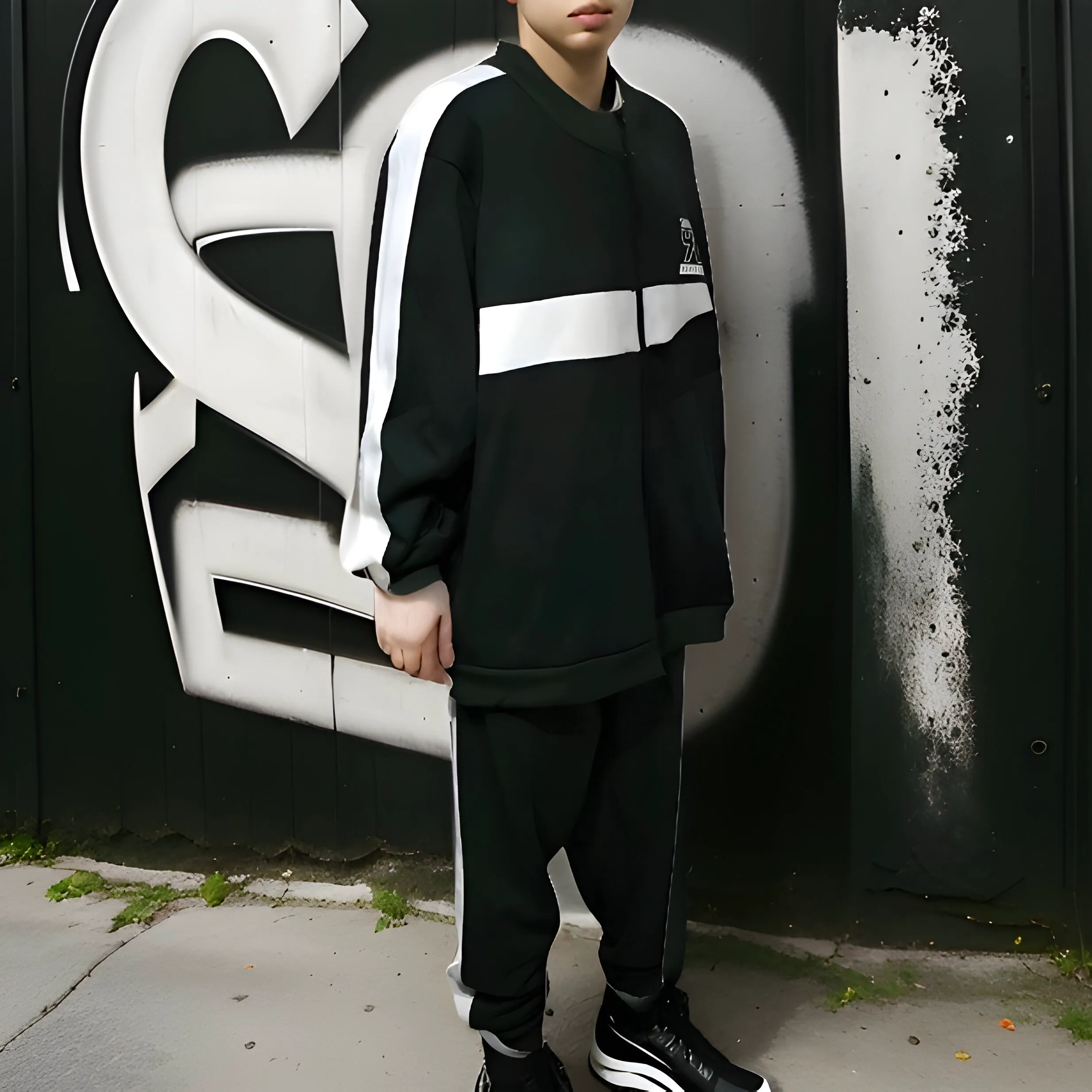 ^SEAN JOHN^ (*GREEN-MULTI*) POLYESTER COLLARED ZIP UP TRACKSUITS (XB SIZED)