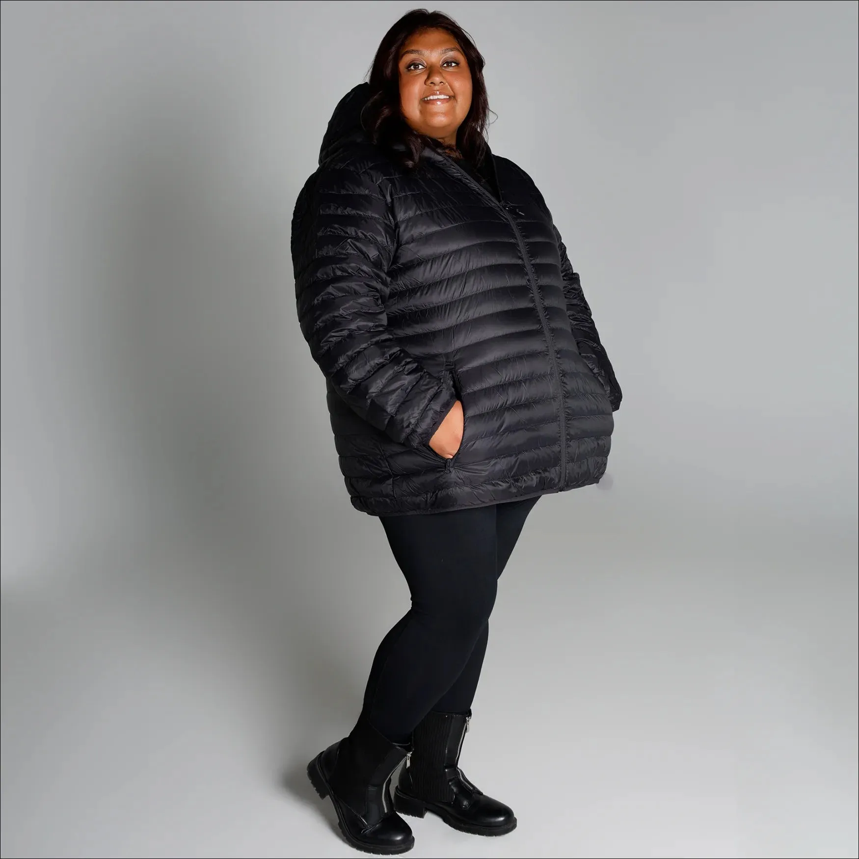 Snow Country Outerwear Women’s 1X-6X Plus Extended Size Packable Down Jacket Hooded Coat