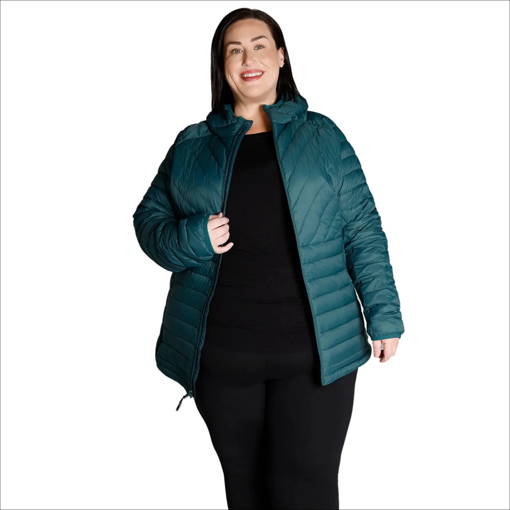 Snow Country Outerwear Women’s 1X-6X Plus Extended Size Packable Down Jacket Hooded Coat