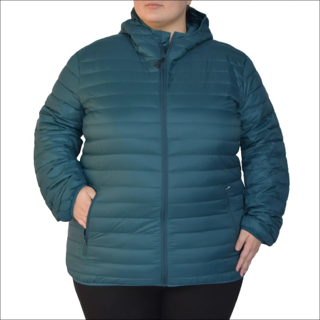 Snow Country Outerwear Women’s 1X-6X Plus Extended Size Packable Down Jacket Hooded Coat