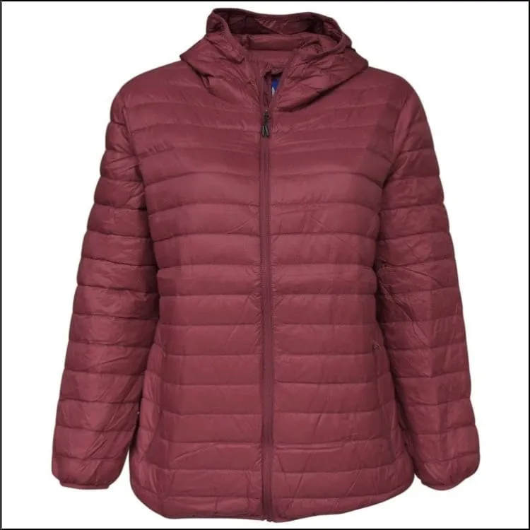 Snow Country Outerwear Women’s 1X-6X Plus Extended Size Packable Down Jacket Hooded Coat