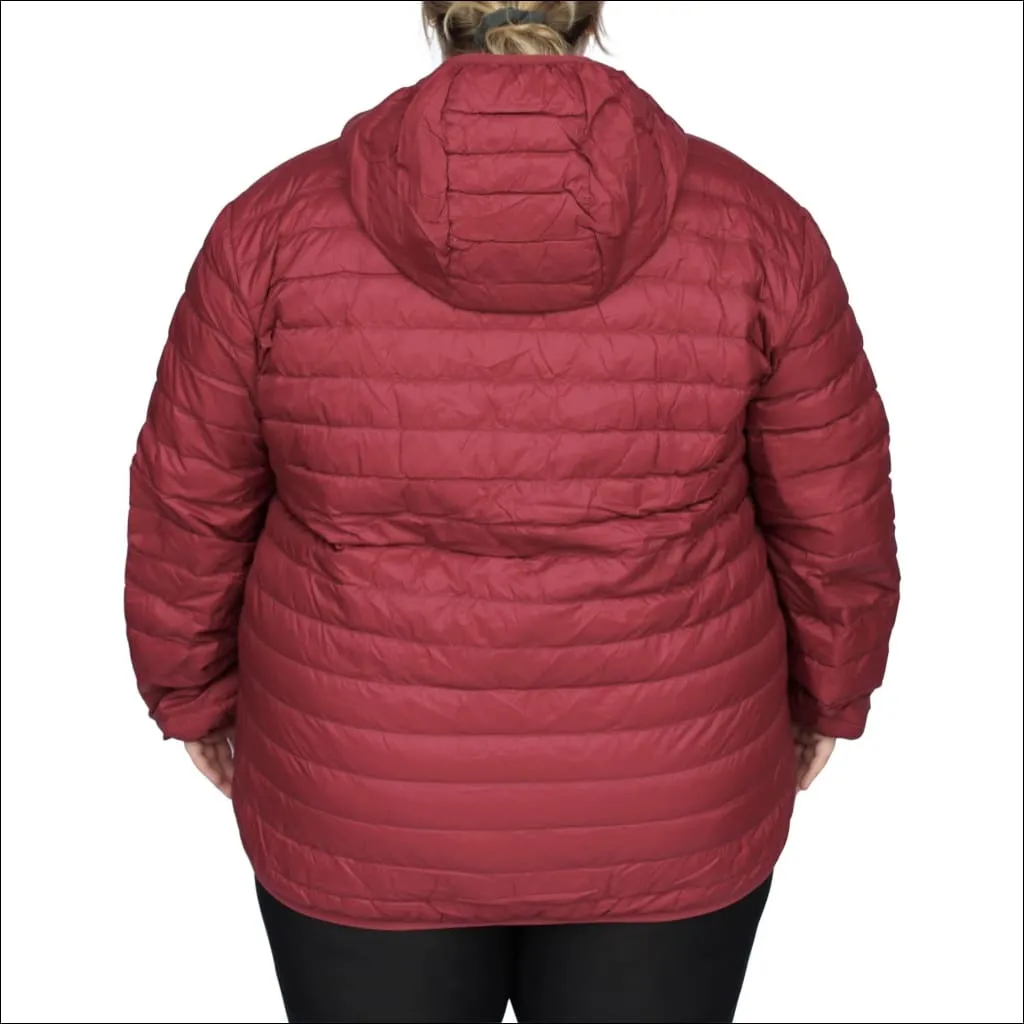 Snow Country Outerwear Women’s 1X-6X Plus Extended Size Packable Down Jacket Hooded Coat