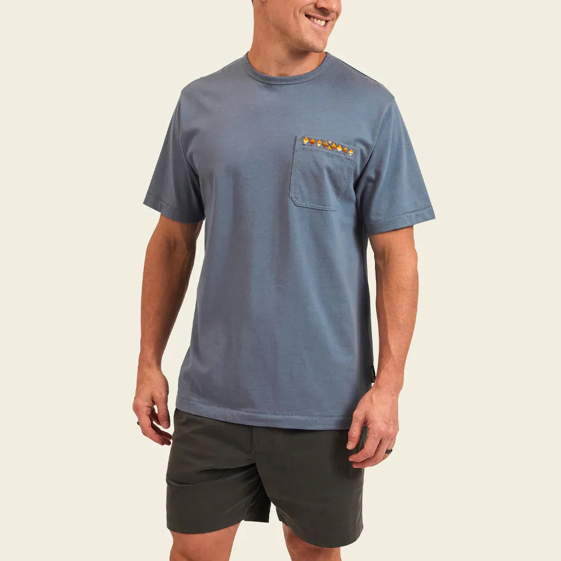 Spectrum Pocket Tee: Mirage Blue