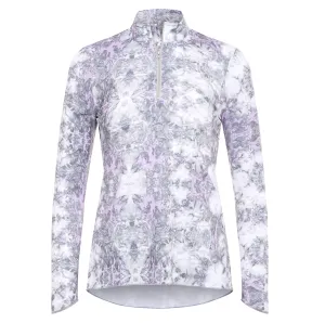 Sun Protector Half Zip Tunic - Tie Dye Lavender