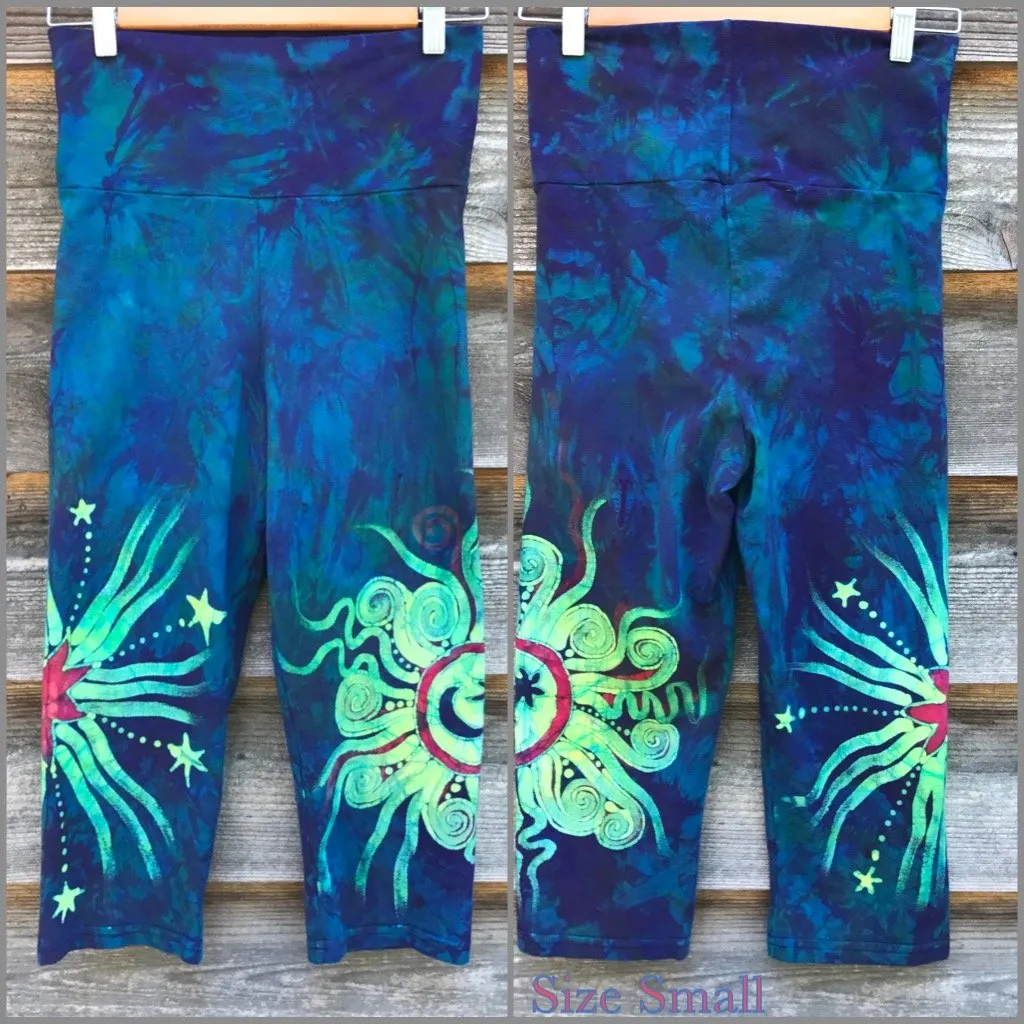 Sunrise Moon Star Batik CAPRI Pants