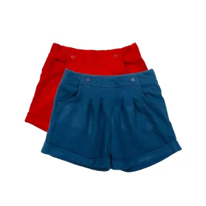 Teen Girls Solid Color terry cotton short pant