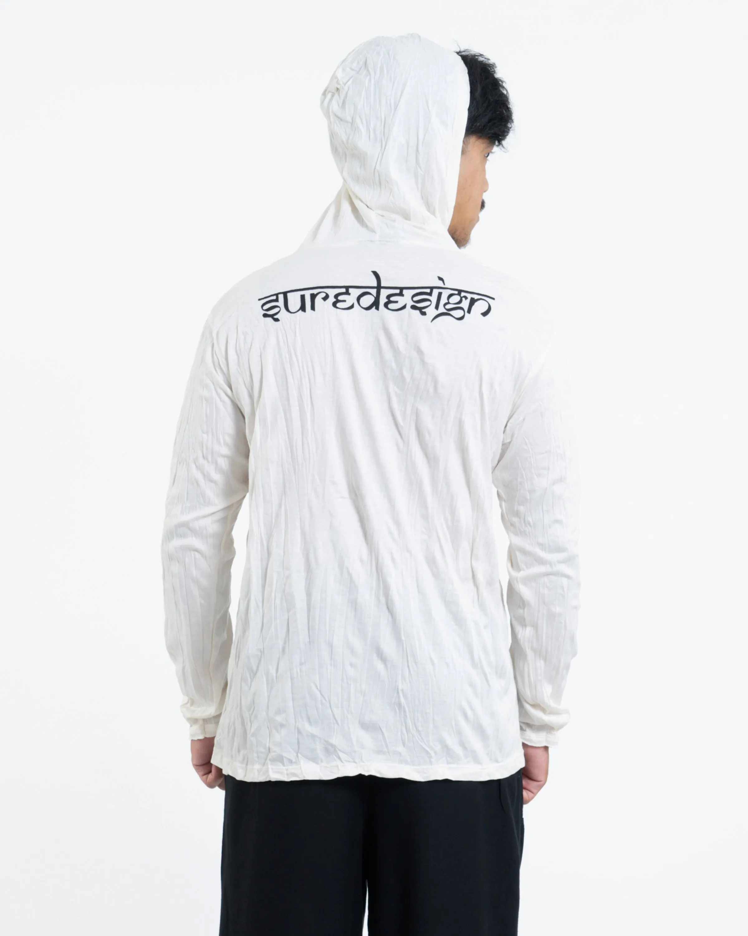 Unisex Buddha Chakra Hoodie in White