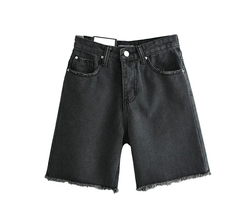 Women High waist Fifth Casual Jeans Denim Shorts