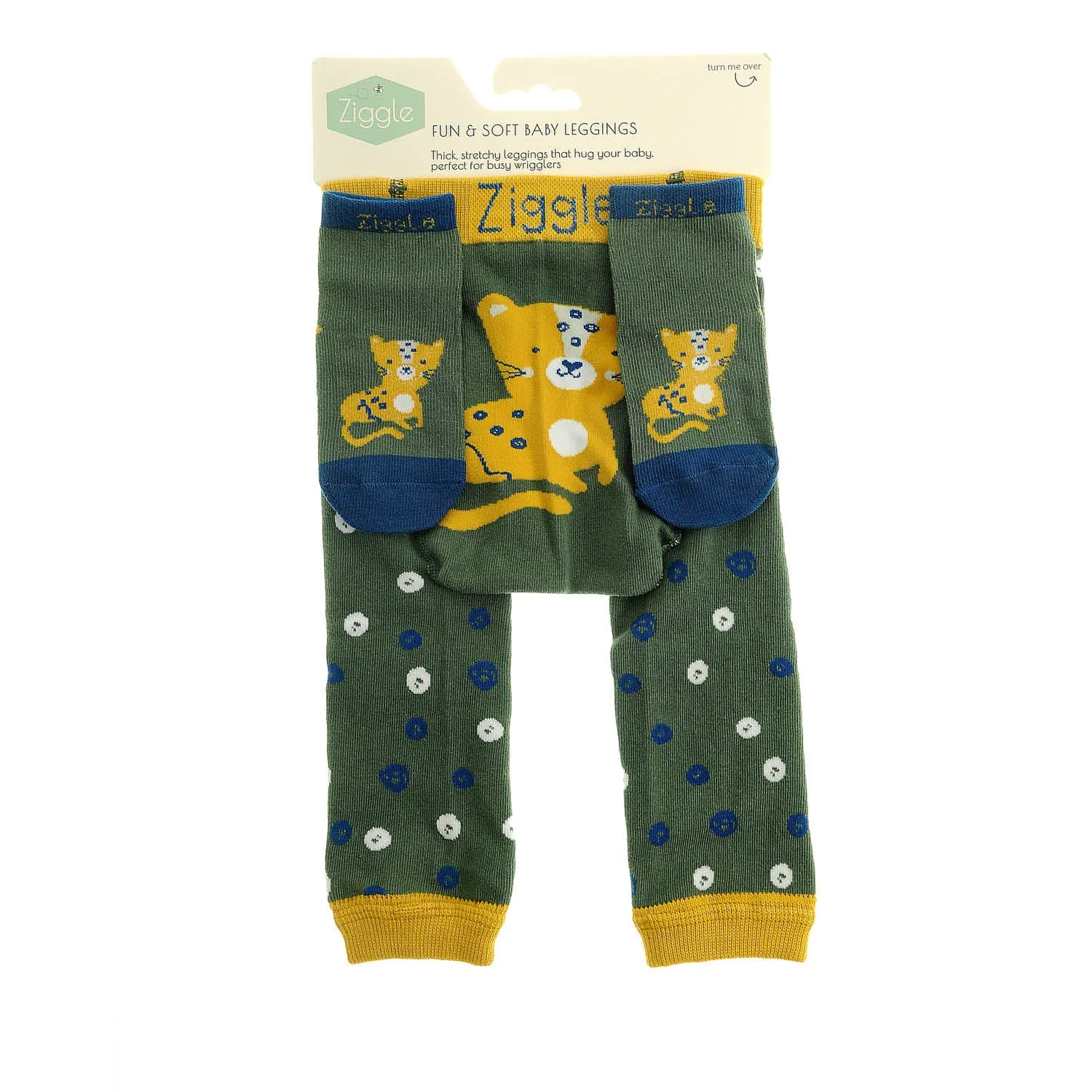 Ziggle Baby 6-12 Months Savanna Leopard Leggings & Socks Set